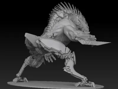 CAAW Close combat Artificial and Assault weapon Free 3D model