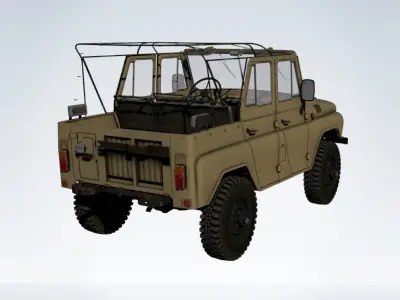 1970 Uaz 469 3D model