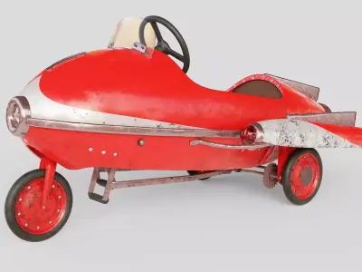 Pedal Car Low-poly 3D model