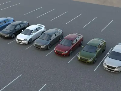 R3DP ASIAN CARS LOW-POLY PBR - Suzuki Kizashi Low-poly 3D model