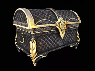 vintage chest luxurious 3D model