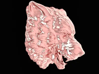 Fierce Lion Head Pendant for Men  2285 3D print model