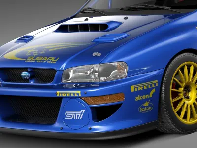 Subaru Impreza STi 22b WRC 1993-2000 3D model