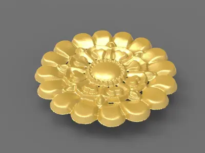 Floral Wood Carving for Furniture - 11 3D model