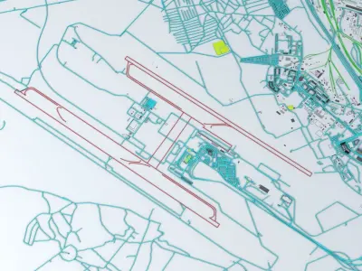 Saint Petersburg Pulkovo LED Airport Roads Buildings Public Tran 3D model