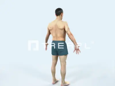 Fortitude G Animated Rigged Beach Sports Man Low-poly 3D model