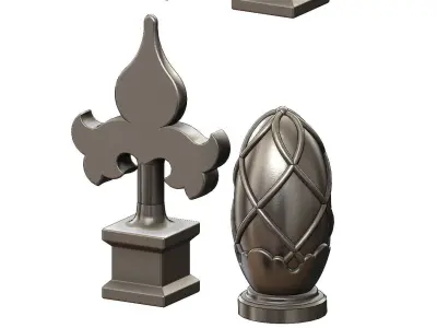 Cast iron spears designs 3D print model