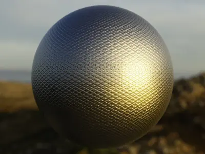 Diamond Knurl Metal Texture - Procedural PBR Shader Texture