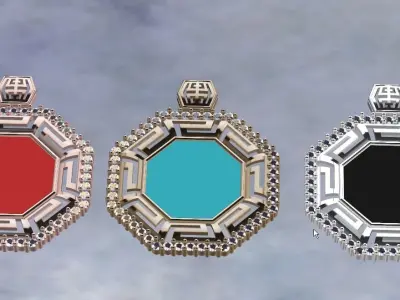 pendant   onyx-turquoise  -   or pictures   free-     3D print model