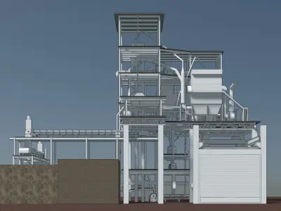 Industrial building 23ZZ26 3D model