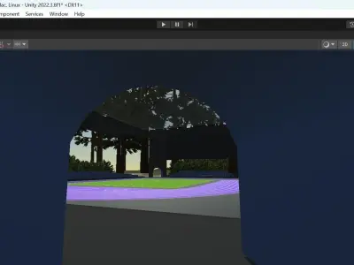 Simple Stadium Low-poly 3D model