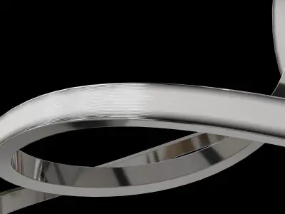 Sculptural Led Flush Fitting Low-poly 3D model