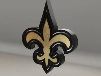 NFL New Orleans Saints Logo 3D model