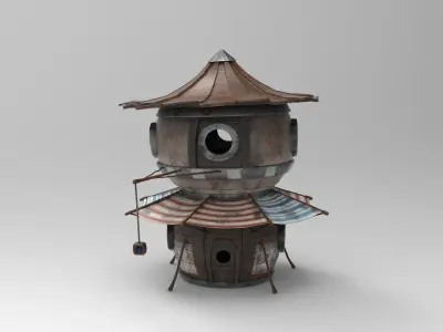 Ancient House  Low-poly 3D model