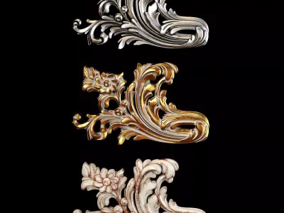 Classic carved 054 3D model
