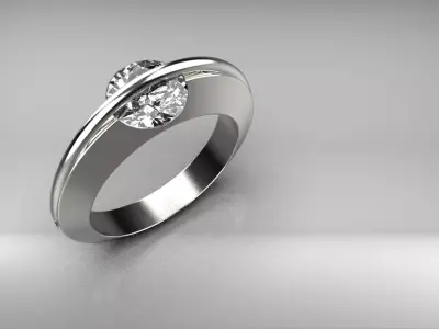 diamond ring 3D print model