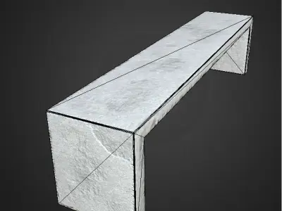 Old Concrete Bench  -sample Free low-poly 3D model