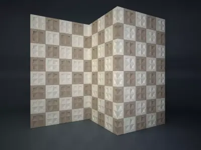 06 ARABIC PATTERN WALL Low-poly 3D model