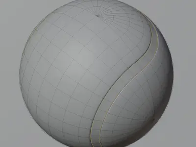 High detailed tennis ball Low-poly 3D model