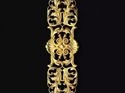 Central decor ornament for furniture 3D model 876