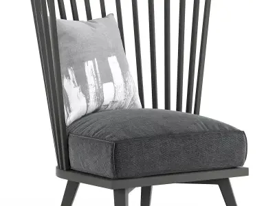 Gervasoni lounge chair with cushion Low-poly 3D model