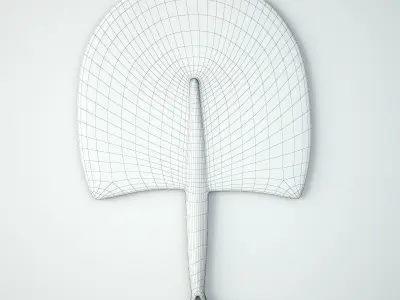 African Handwoven Fan 1 3D model