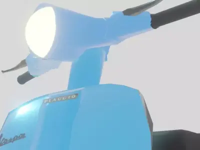 1981 Vespa PX150 Light Blue 3D model