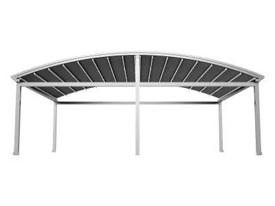 Motorized Pergola 2a stainless steel satin polished 3D model