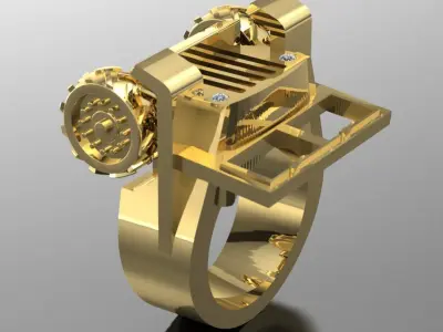 willys car ring  3D print model 3D model