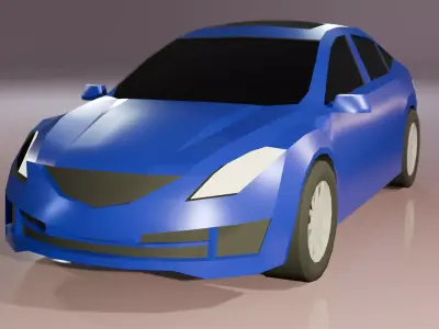 Low Poly Gameready Mazda 6 Low-poly 3D model