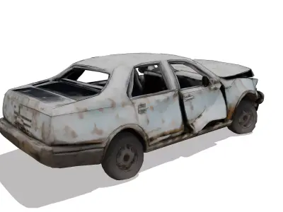 Used cars Low-poly 3D model