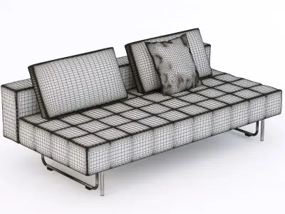 modern leather sofa 3D model purchase