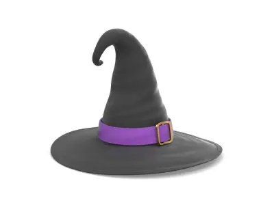 Witch Hat Low-poly 3D model