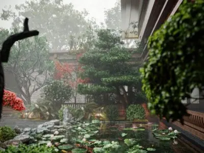  Garden Exterior Model 3D model