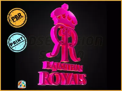 Rajasthan Royals logo - Cinematic - 3D print 3D model