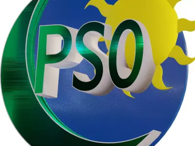 PSO Logo Low-poly 3D model