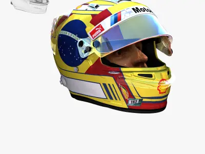 Augusto Farfus helmet 2018 Low-poly 3D model