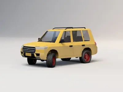 Low poly off road suv  Low-poly 3D model