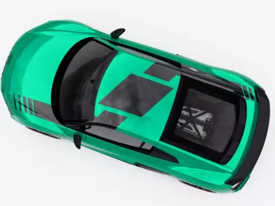 Audi R8 Green Hell Edition 2021 Low-poly 3D model