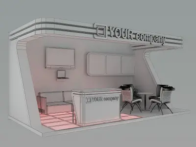 Booth Exhibition Stand a446a  3D model