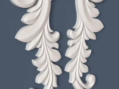 Decorative Scroll 3D model purchase