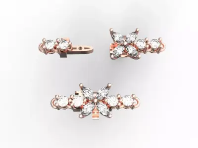 Tennis bracelet lock water way necklace marquize locked 3D print model