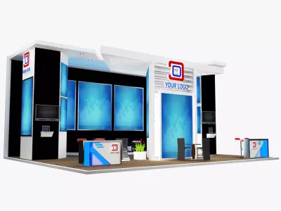 Booth Exhibition Stand a569a 3D model