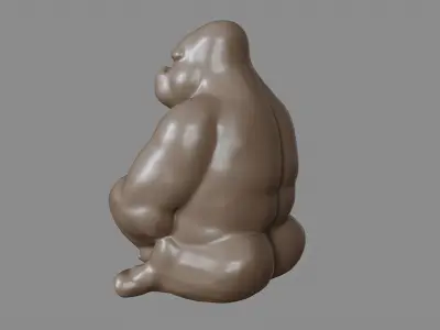 Decoration Gorilla Figurine 3D model