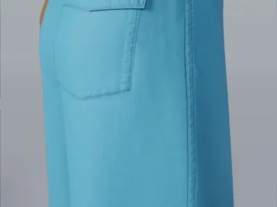 Mens sport shorts Low-poly 3D model