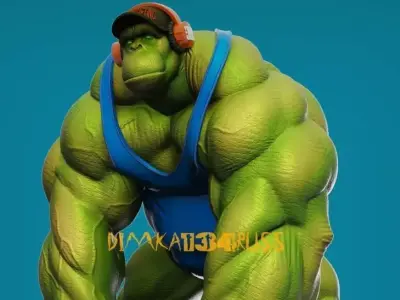 monkey hulk 3D print model