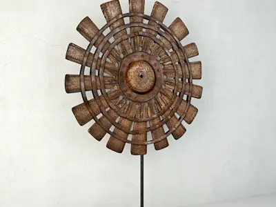 Wood Loom Wheel 2 3D model