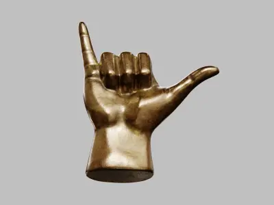 Shaka Sign Hand Sculpture 3D model
