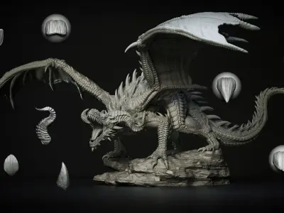 Zbrush and Blender - 20 Scales Brushes 3D model