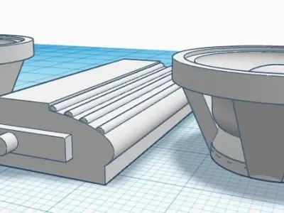 RC Car 1 10 Speaker Round Head Unit Accesories 3D print model